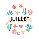 Juillet en &eacute;t&eacute; avec &eacute;toiles de mer et coraux
